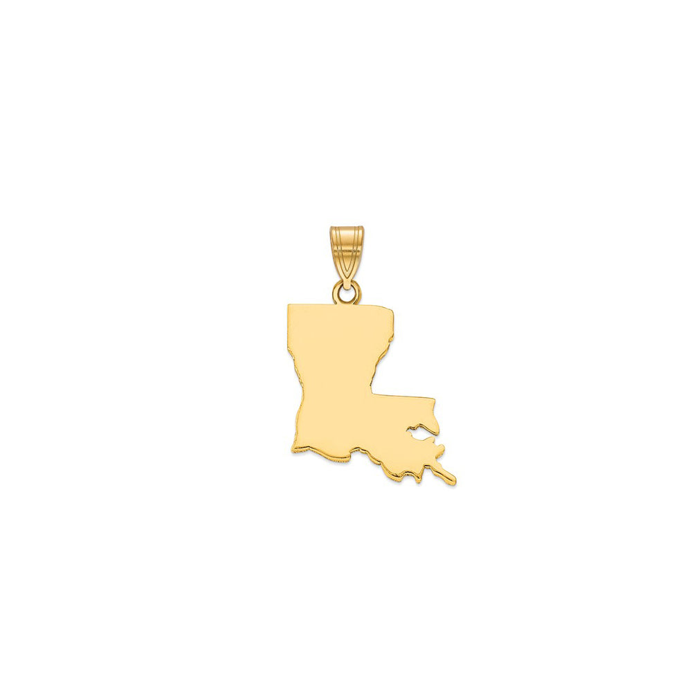 Plain Louisiana State Pendant (14K)