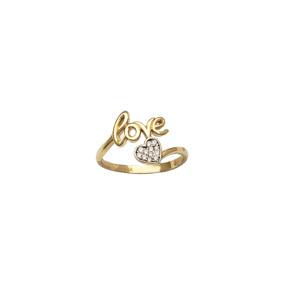Love & Heart Bypass Ring (14K)