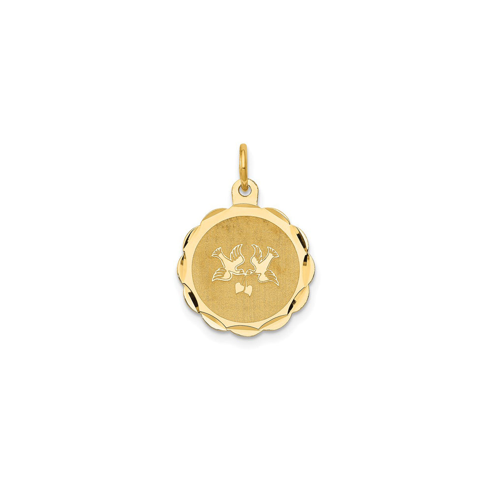 "Love Bird" Disc Pendant (14K)