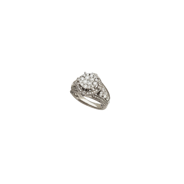 Cluster Diamond Engagement Ring (14K)
