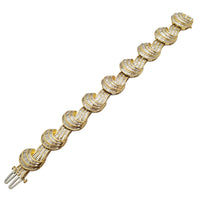 Baguette Swirl Diamond Armband (14K)