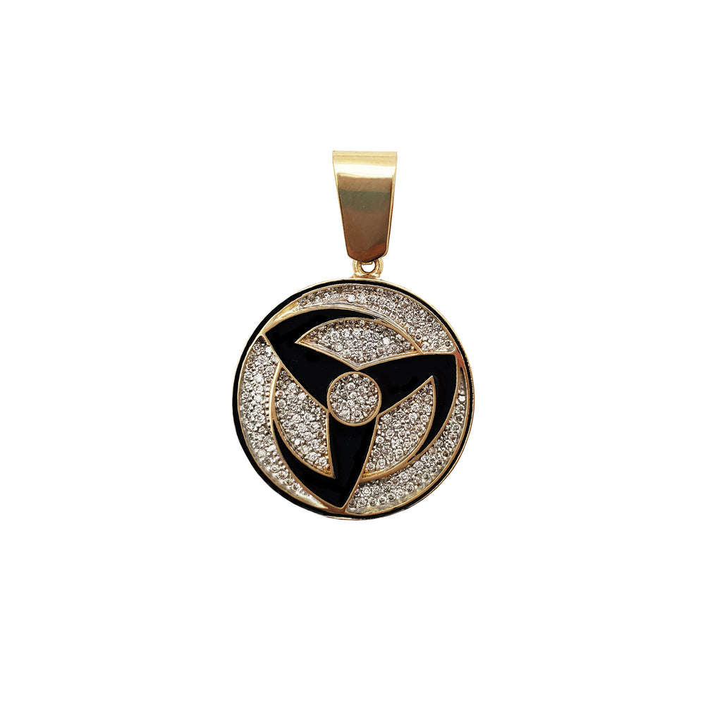Diamond Mangekyou Sharingan Obito Pendant (14K) Popular Jewelry New York
