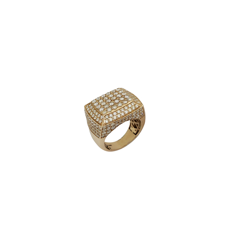 Diamond Rectangle Men's Ring (14K)