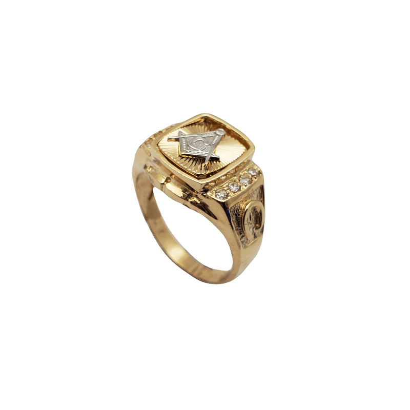Square and Compass Masonic Ring (14K)