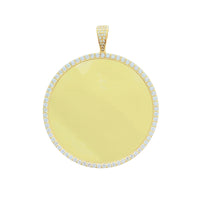 Memorial Picture Round Medallion Pendant (14K)