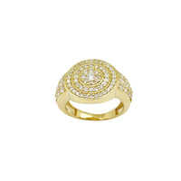Zirconia Triple-circle Men Ring (14K).