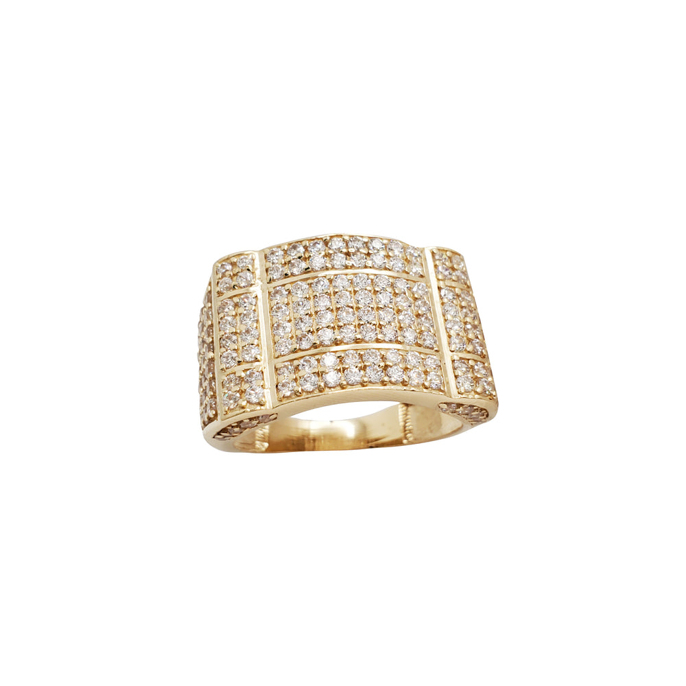 Zirconia Iced-Out Men's Ring (14K)