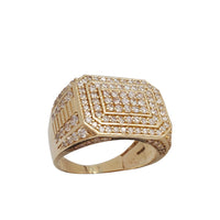 Rectangle  Presidential Men's Ring (14K)