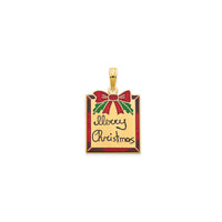Enamel Epoxy Merry Christmas Pendant (14K)