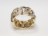 Custom Cuban Link Ring - Lucky Diamond 恆福珠寶金行 New York City 169 Canal Street 10013 Jewelry store Playboi Charlie Chinatown @luckydiamondny 2124311180