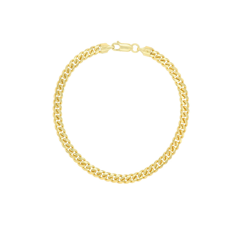 Miami Cuban Bracelet Silver (Yellow)