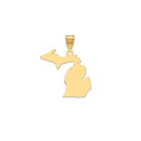 Plain Michigan State Pendant (14K)