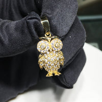 Dakong Iced-Out Great Horned Owl Pendant 14K
