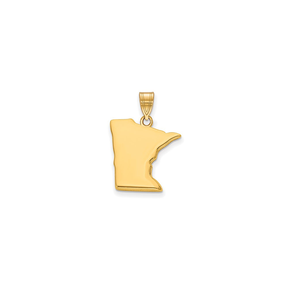 Plain Minnesota State Pendant (14K)