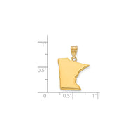 Plain Minnesota State Pendant (14K)
