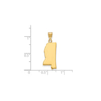 Plain Mississippi State Pendant (14K)