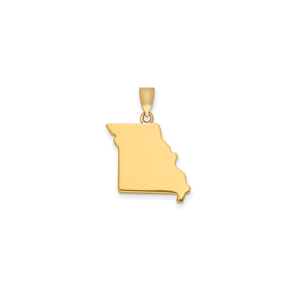 Plain Missouri State Pendant (14K)