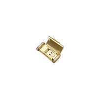 Clasp Box Ramping Solid Iced-Out Diamond (14K)