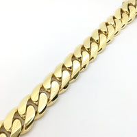 Solid Miami Cuban Link Bracelet (14K).