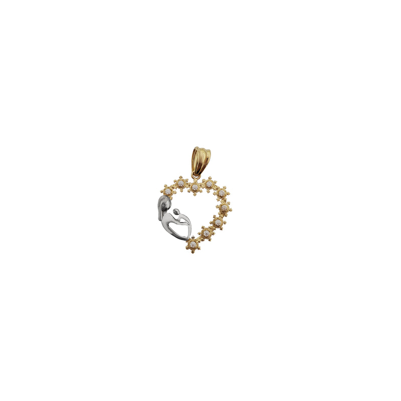Mom and Baby Heart Pendant (14K)