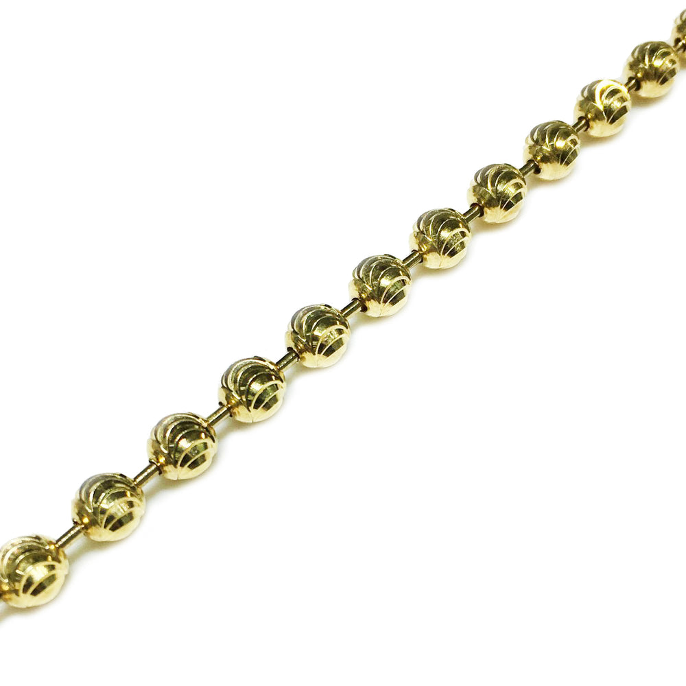 Crescent-Cut Ball Chain (Silver)