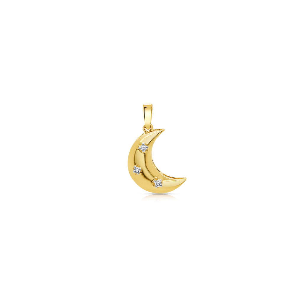Moon Diamond Pendant (14K)