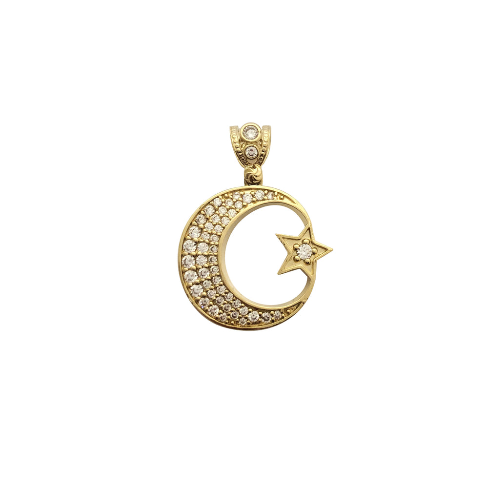 Moon & Star Pendant (14K)