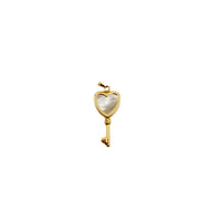 Mother Pearl Heart Key Pendant (14K)