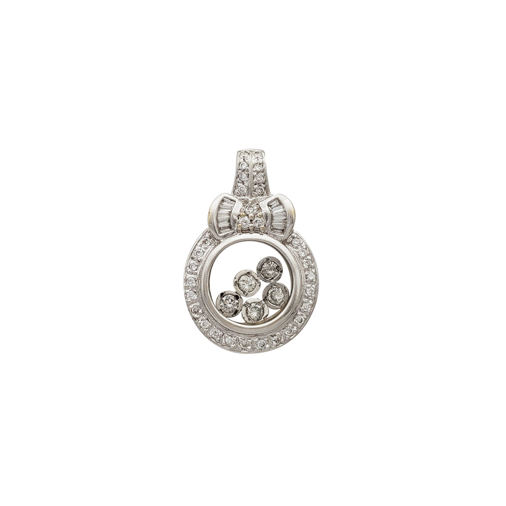 Round Moveable Diamond Pendant (14K)