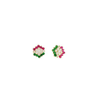 Flower Stud Earings (14K)