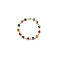 Multicolor Evil Eye Bracelet (14K)