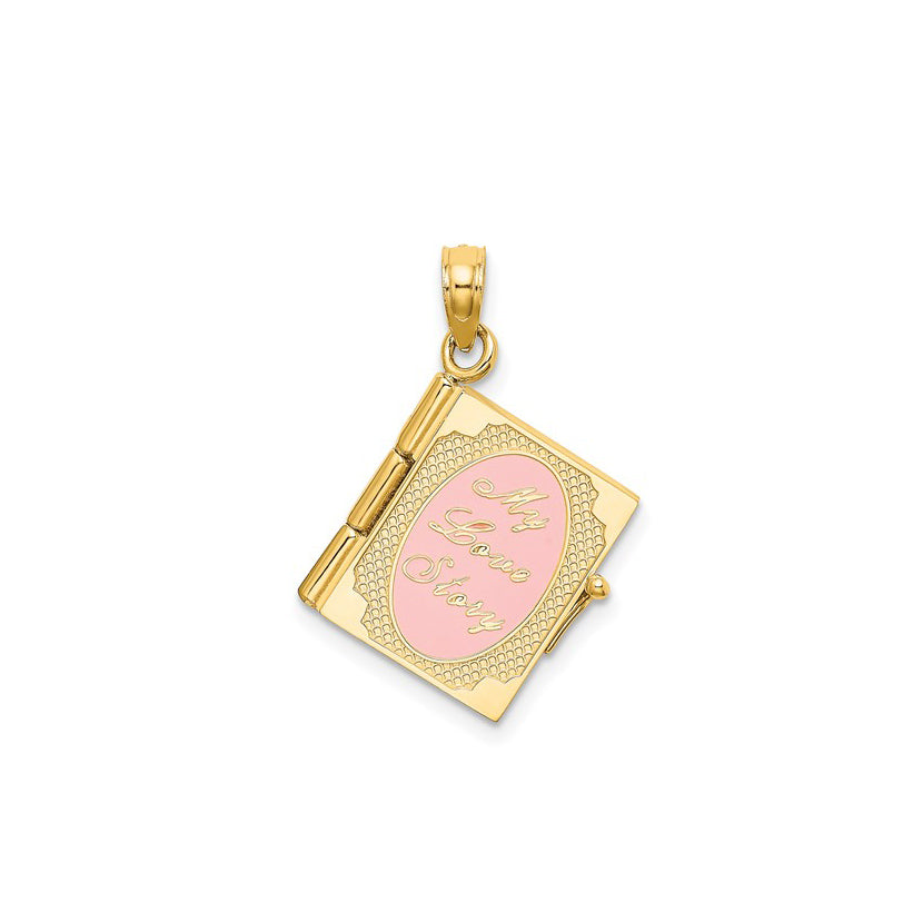 My Love Story Book Pendant (14K)