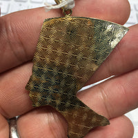 Two-Tone Closed-Back Nefertiti Pendant (14K)