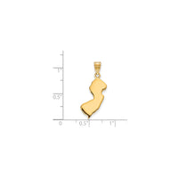 Plain New Jersey State Pendant (14K)