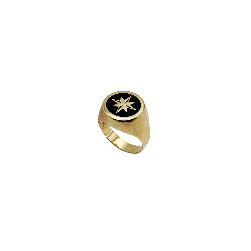 Black Onyx North Star Ring (14K)