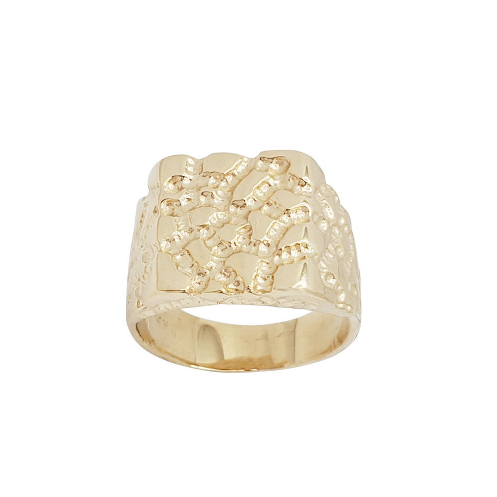 Rectangle Nugget Ring (14K)