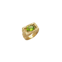 橄欖石金塊戒指 (14K)