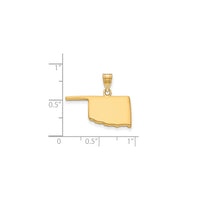 Plain Oklahoma State Pendant (14K)
