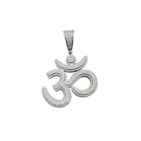 Iced-Out OM Sign Pendant (Silver)