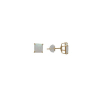 Opal Square-Cut Stud Earrings (14K)