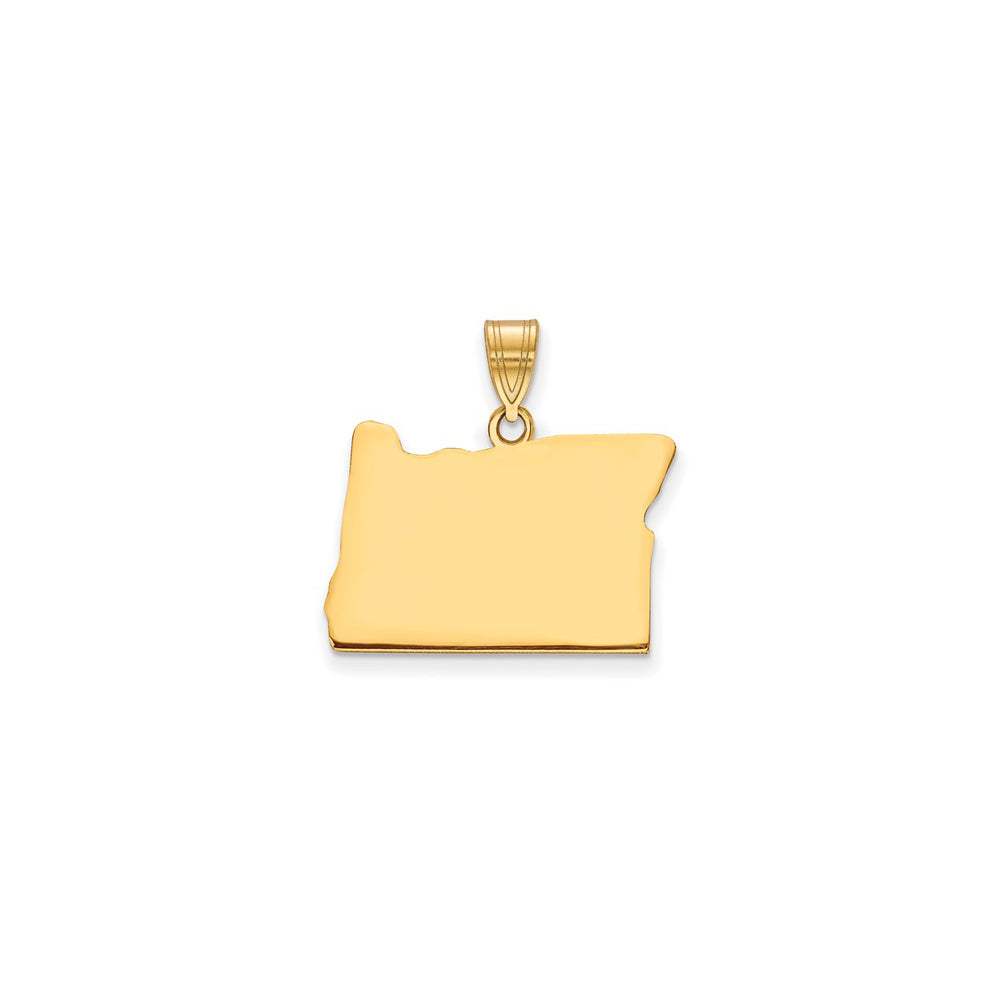 Plain Oregon State Pendant (14K)
