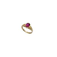Cubic Zirconia Oval Shape Ring (14K)