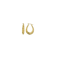Oval Twist Hoop Earrings (14K)