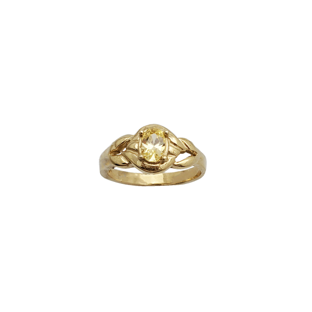 Oval Flower Lady Ring (14K)