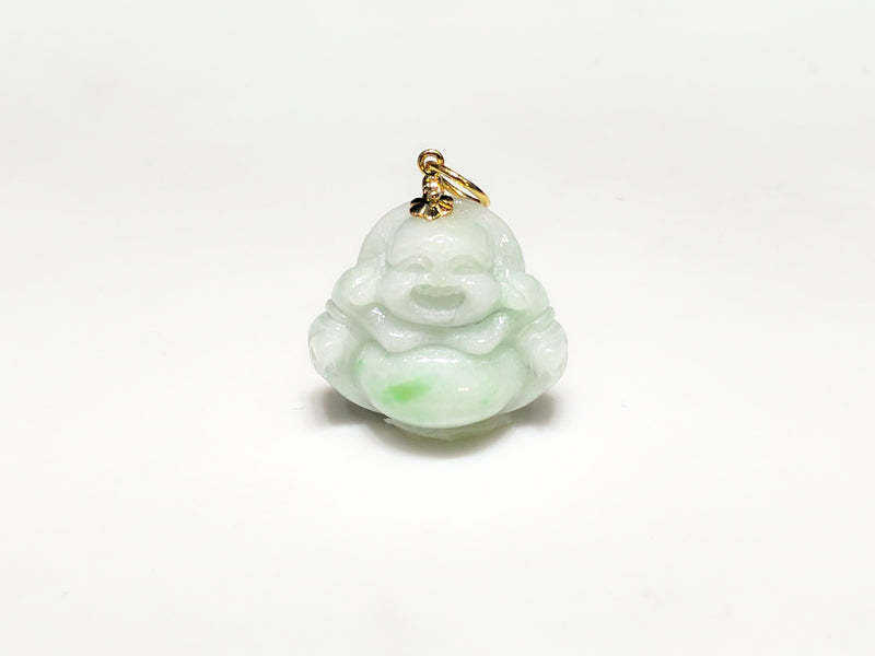 Jade Buddha Pendant (Snow/Moss Marbling) - Popular Jewelry
