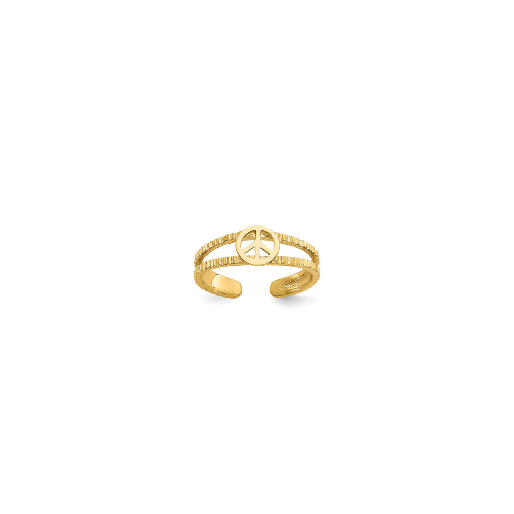 Peace Sign Toe Ring (14K)