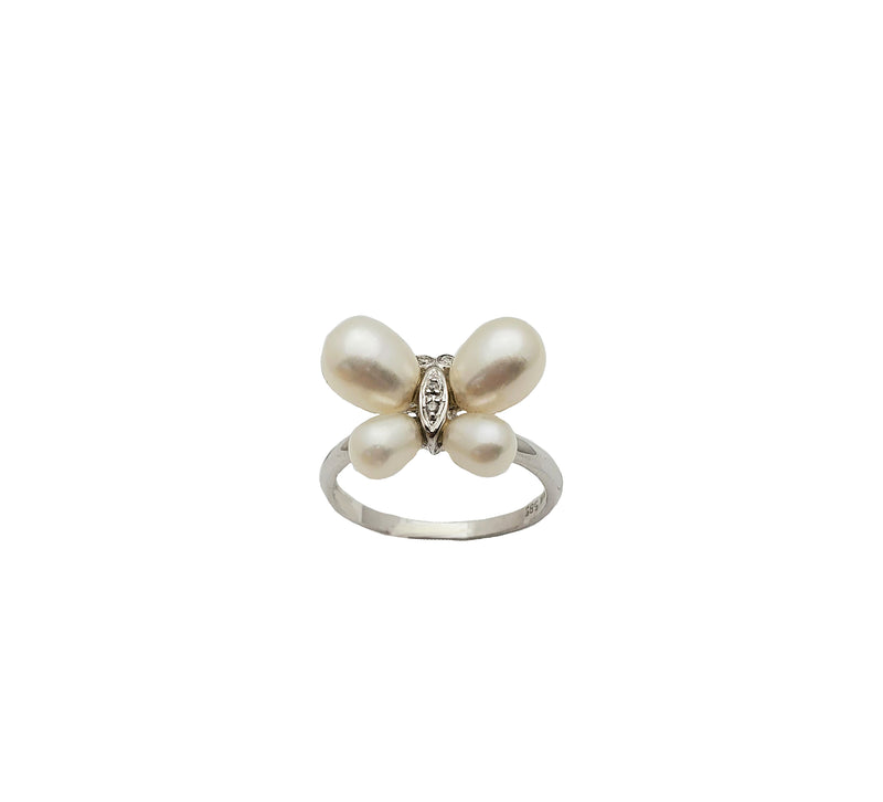 Butterfly Pearl Ring (14K)