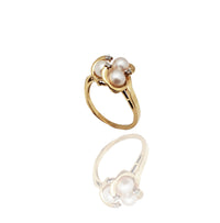 Коктейльное кольцо Pearl Triplet (10K)