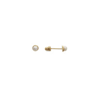 珍珠杯耳釘 (14K)