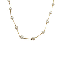 Yellow Gold Pearl Necklace (14K)